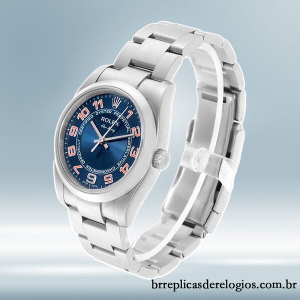 Rolex Air-king masculino 36mm 114200BLAO Automático mostrador azul - Image 3