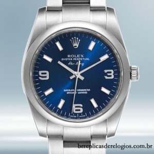 Rolex Air-king 36mm masculino m114200-0014 mostrador azul Automático