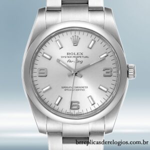 Rolex Air-king masculino 114200SSO 36mm Automático Tom prata