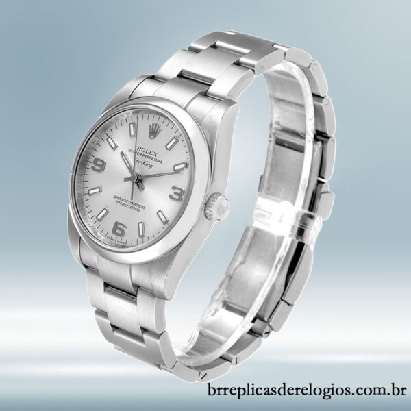 Rolex Air-king masculino 114200SSO 36mm Automático Tom prata - Image 3
