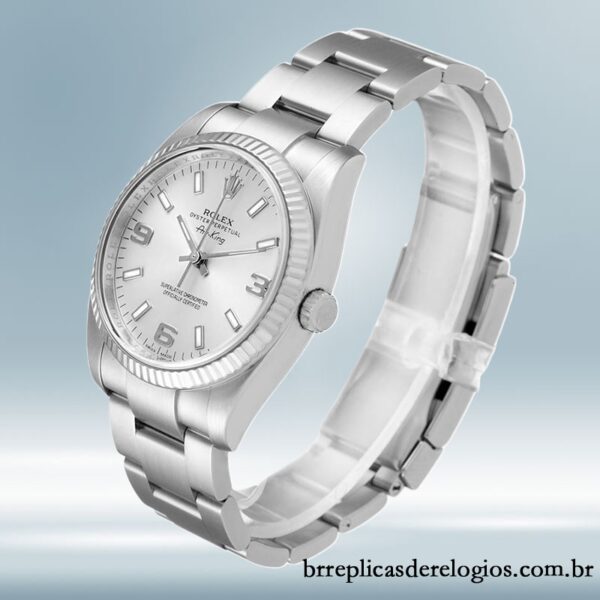 Rolex Air-king masculino 36mm 114234SSO Tom prata - Image 3