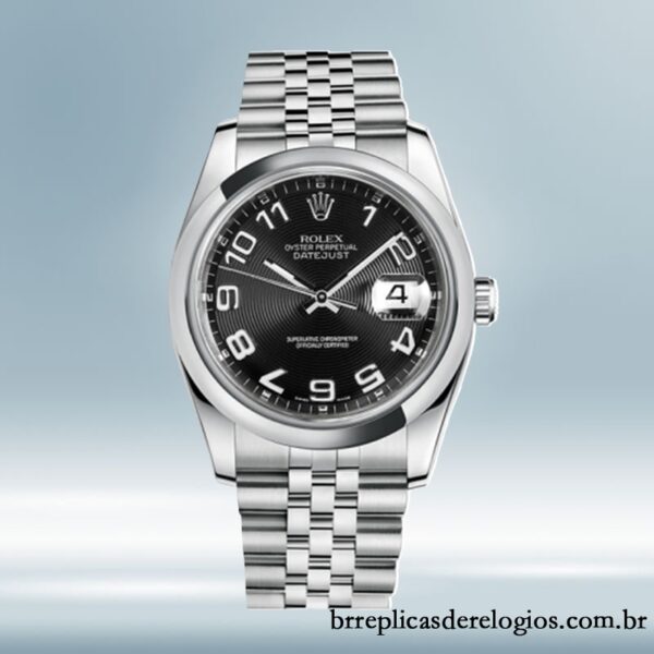 Rolex Datejust masculino 36mm 116200BKCAJ Tom prata Mostrador concêntrico preto - Image 2