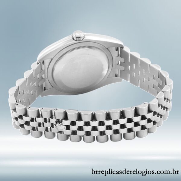 Rolex Datejust masculino 116200BKSJ 36mm mostrador preto Tom prata - Image 4