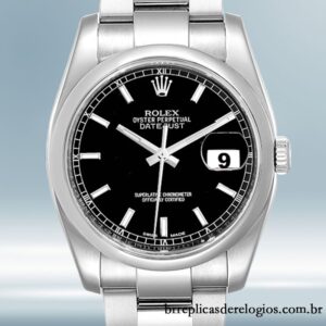 Rolex Datejust 36mm masculino 116200BKSO Automático mostrador preto