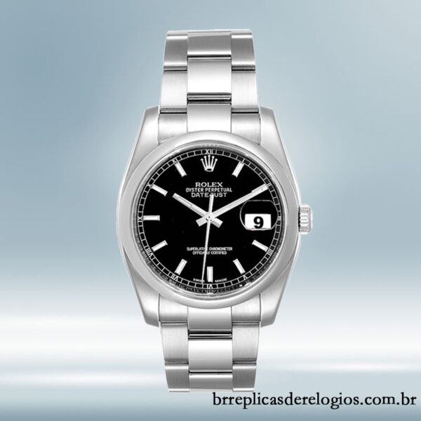 Rolex Datejust 36mm masculino 116200BKSO Automático mostrador preto - Imagem 2