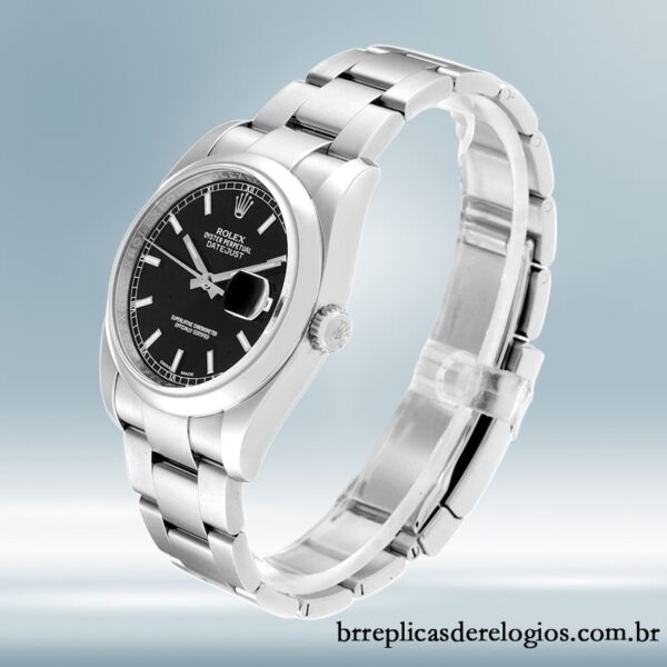 Rolex Datejust 36mm masculino 116200BKSO Automático mostrador preto - Imagem 3