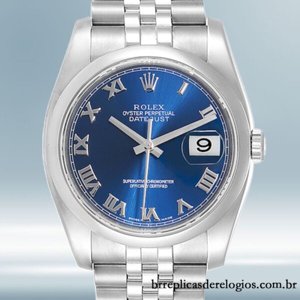 Rolex Datejust 36mm 116200BLRJ masculino Tom prata