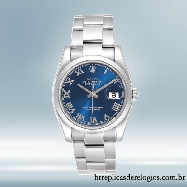 Rolex Datejust 36mm 116200BLRO masculino pulseira de ostra Tom prata - Image 2