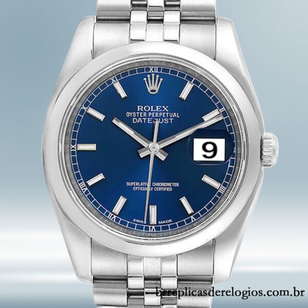 Rolex Datejust masculino 36mm 116200BLSJ Automático Pulseira do Jubileu
