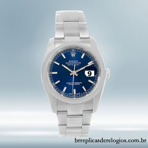 Rolex Datejust 36mm masculino 116200BLSO pulseira de ostra mostrador azul - Image 2