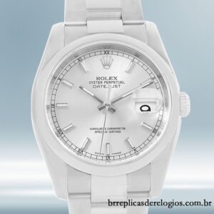 Rolex Datejust 116200SSO 36mm masculino Tom prata Automático