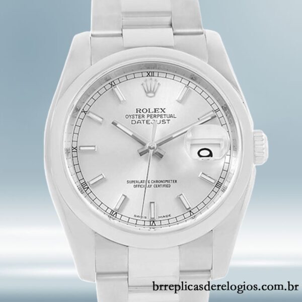 Rolex Datejust 116200SSO 36mm masculino Tom prata Automático
