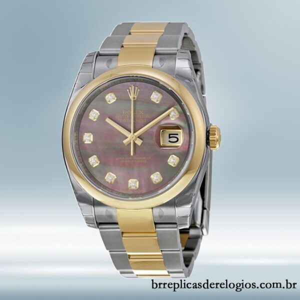 Rolex Datejust 116203BKMDO masculino 36mm Mostrador Preto Madrepérola - Image 2
