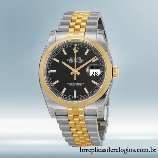 Rolex Datejust 116203BKSJ 36mm masculino Tom prata Automático - Image 2