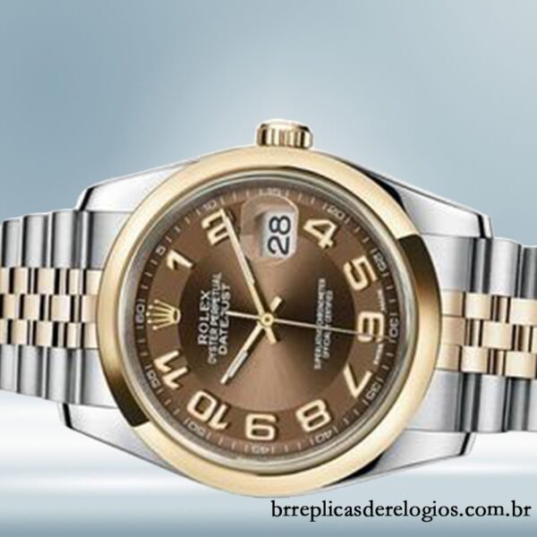 Rolex Datejust 36mm masculino 116203BRAJ Pulseira do Jubileu Mostrador Marrom - Image 3