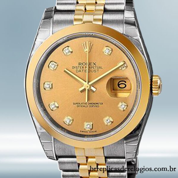 Rolex Datejust masculino 36mm 116203CDJ Tom prata Automático