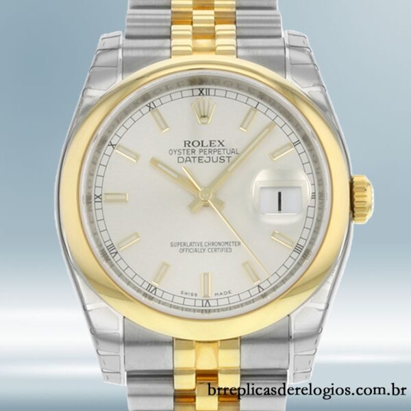 Rolex Datejust masculino 36mm 116203SSJ Mostrador Prateado Automático