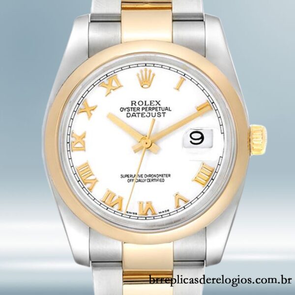 Rolex Datejust 36mm 116203-0135 masculino mostrador branco