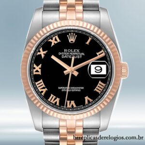 Rolex Datejust 116231 masculino 36mm Pulseira do Jubileu mostrador preto