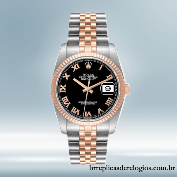 Rolex Datejust 116231 masculino 36mm Pulseira do Jubileu mostrador preto - Image 2