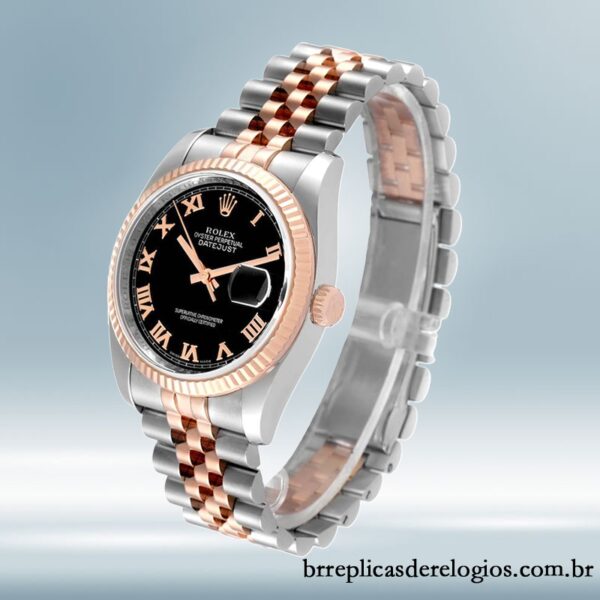 Rolex Datejust 116231 masculino 36mm Pulseira do Jubileu mostrador preto - Image 3