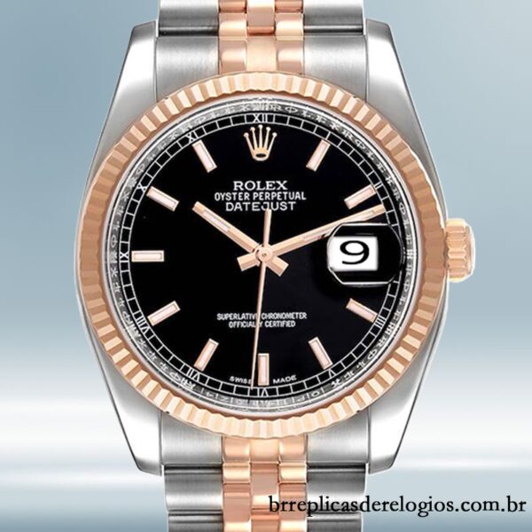Rolex Datejust masculino 116231 36mm mostrador preto