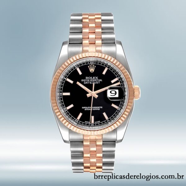 Rolex Datejust masculino 116231 36mm mostrador preto - Imagem 2