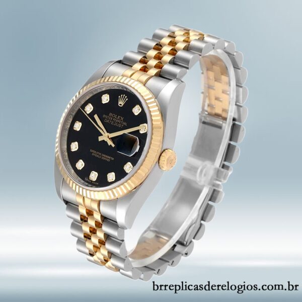 Rolex Datejust 36mm masculino 116233BKDJ mostrador preto - Image 3