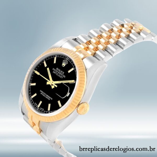 Rolex Datejust 116233BKSJ masculino 36mm Pulseira mostrador preto - Imagem 3