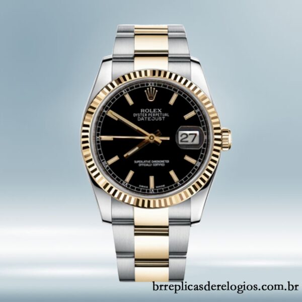 Rolex Datejust 36mm 116233BKSO masculino Tom prata - Image 2