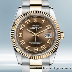 Rolex Datejust 116233BRAO masculino 36mm pulseira de ostra Mostrador Marrom