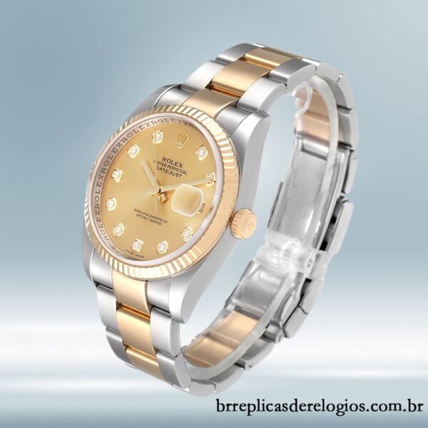 Rolex Datejust masculino 116233CDO 36mm pulseira de ostra Tom prata - Image 3