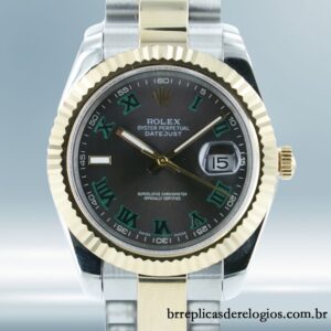 Rolex Datejust 116233GYRO masculino 36mm Wimbledon Dial Tom prata