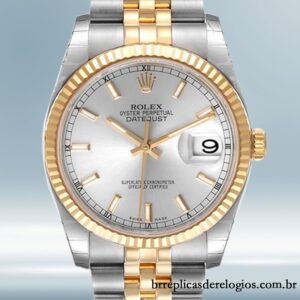 Rolex Datejust masculino 116233SSJ 36mm Pulseira do Jubileu Tom prata