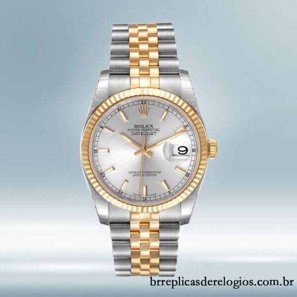 Rolex Datejust masculino 116233SSJ 36mm Pulseira do Jubileu Tom prata - Imagem 2