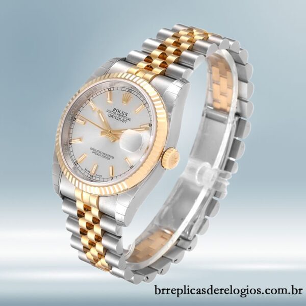 Rolex Datejust masculino 116233SSJ 36mm Pulseira do Jubileu Tom prata - Imagem 3
