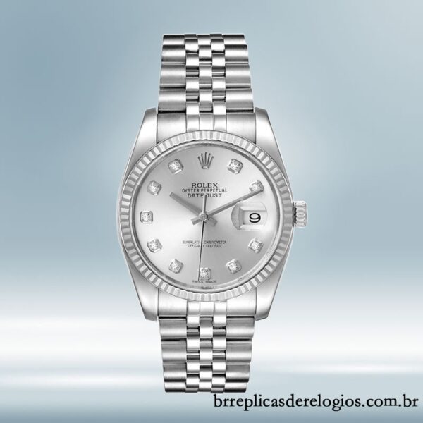 Rolex Datejust 116234-SDJ 36mm masculino Tom prata Mostrador Prateado - Imagem 2