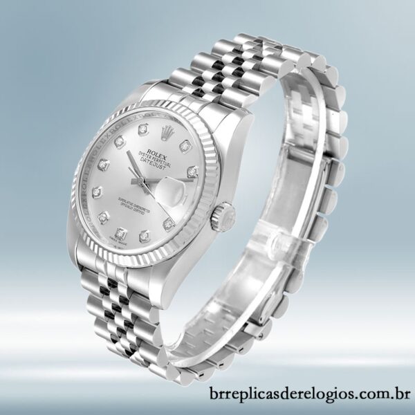 Rolex Datejust 116234-SDJ 36mm masculino Tom prata Mostrador Prateado - Imagem 3