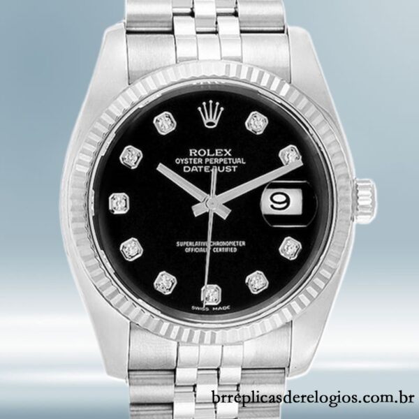 Rolex Datejust masculino 116234BKDJ 36mm Pulseira