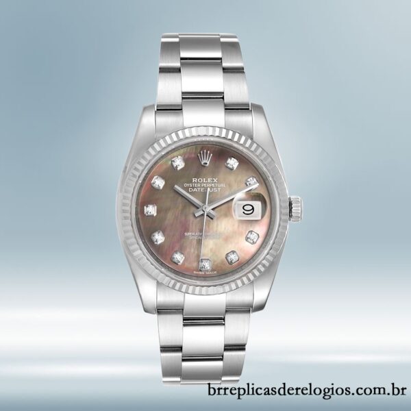 Rolex Datejust 116234BKMDO 36mm masculino pulseira de ostra - Imagem 2