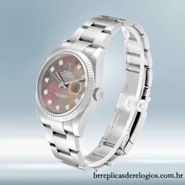 Rolex Datejust 116234BKMDO 36mm masculino pulseira de ostra - Imagem 3