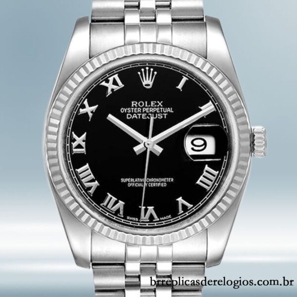 Rolex Datejust 116234BKRJ masculino 36mm mostrador preto