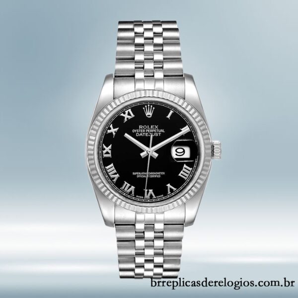 Rolex Datejust 116234BKRJ masculino 36mm mostrador preto - Image 2