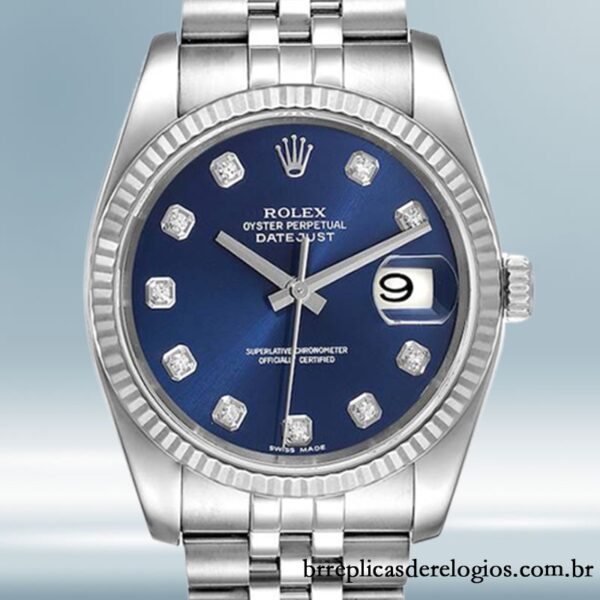 Rolex Datejust masculino 116234BLDJ 36mm Tom prata