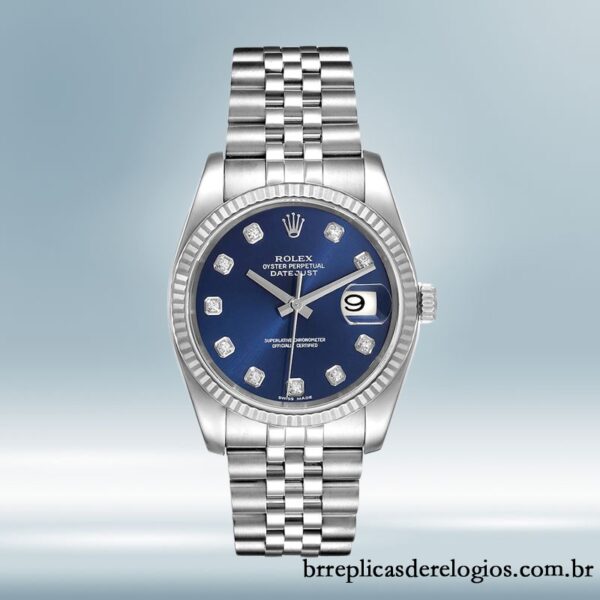 Rolex Datejust masculino 116234BLDJ 36mm Tom prata - Image 2