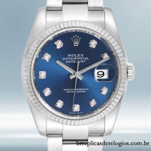 Rolex Datejust masculino 116234BLDO 36mm Tom prata Automático