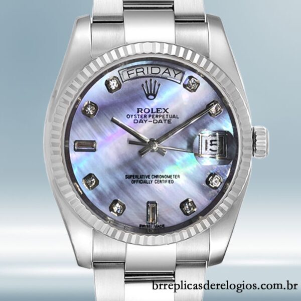 Rolex Datejust masculino 36mm 116234 Tom prata pulseira de ostra