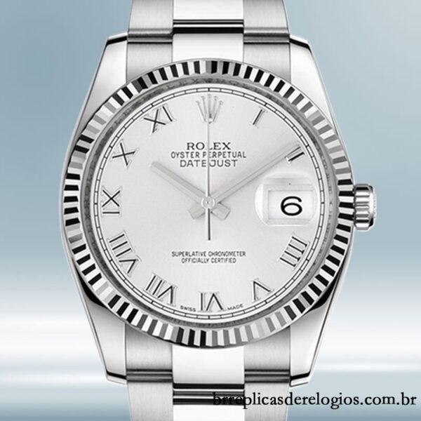 Rolex Datejust 116234WRO 36mm masculino mostrador branco