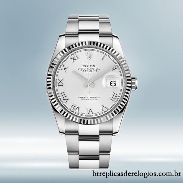 Rolex Datejust 116234WRO 36mm masculino mostrador branco - Imagem 2