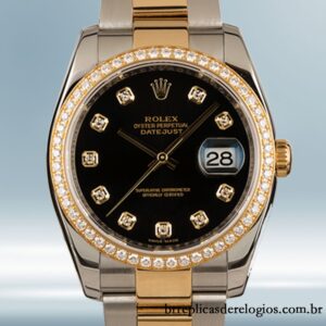 Rolex Datejust masculino 36mm 116243BKDO mostrador preto